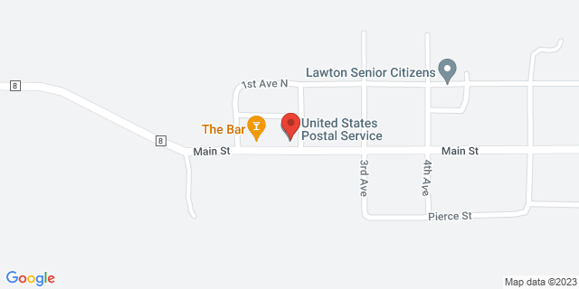 123 Main St, Lawton, North Dakota, ND, 58345-9998 Map