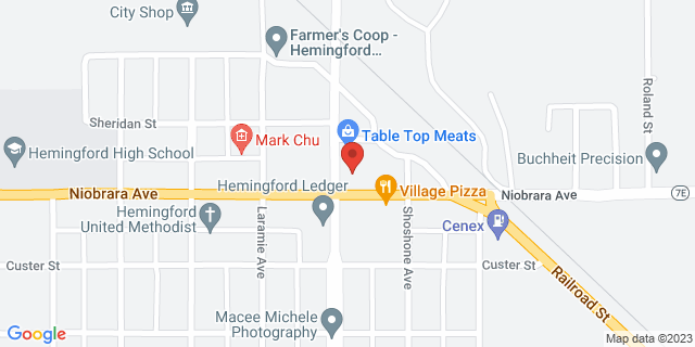 805 Box Butte Ave, Hemingford, Nebraska, NE, 69348-9700 Map
