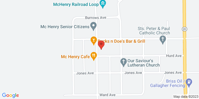 322 Johnston St, Mchenry, North Dakota, ND, 58464-9998 Map