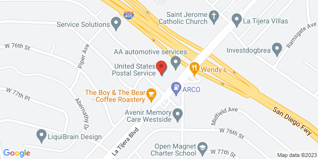 7381 La Tijera Blvd, Los Angeles, California, CA, 90045-9998 Map