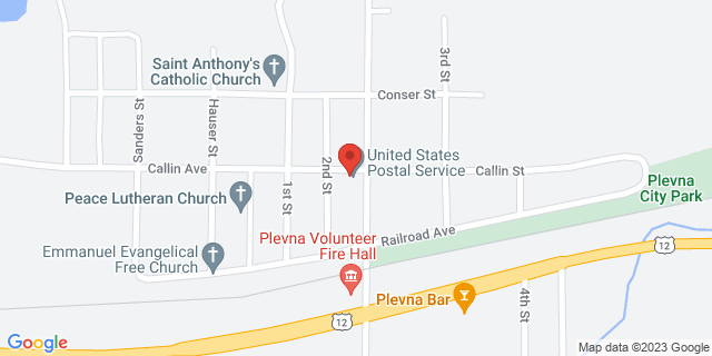 125 N Main St, Plevna, Montana, MT, 59344-9998 Map