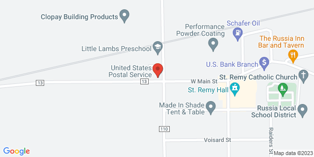 234 W Main St, Russia, Ohio, OH, 45363-9998 Map