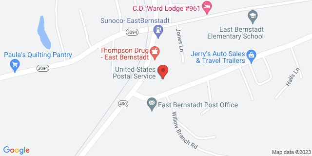 1066 Highway 490, East Bernstadt, Kentucky, KY, 40729-9998 Map