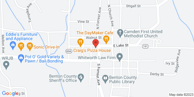 81 N Forrest Ave, Camden, Tennessee, TN, 38320-9998 Map