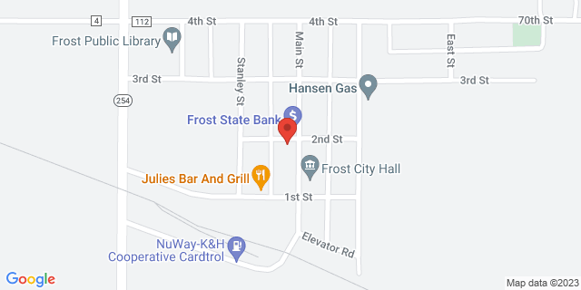 155 Main St, Frost, Minnesota, MN, 56033-4400 Map