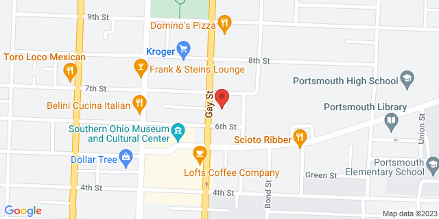 610 Gay St, Portsmouth, Ohio, OH, 45662-9998 Map