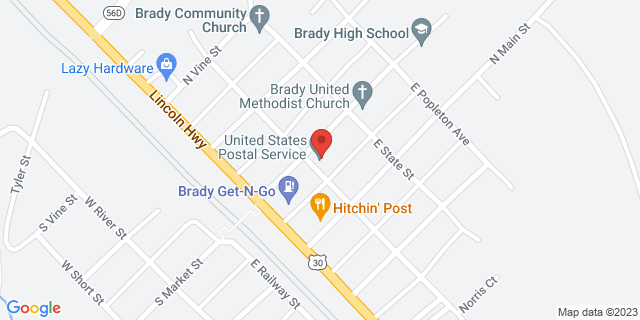 103 E Commercial St, Brady, Nebraska, NE, 69123-2730 Map