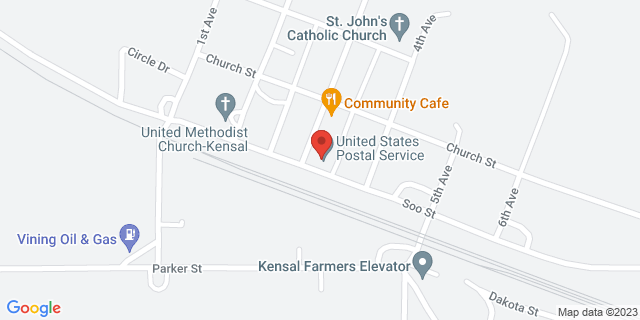 402 Main, Kensal, North Dakota, ND, 58455-9998 Map