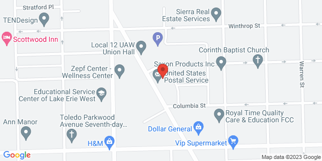 2280 Ashland Ave, Toledo, Ohio, OH, 43620-9998 Map