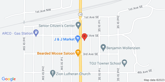 205 Main St S, Towner, North Dakota, ND, 58788-9998 Map