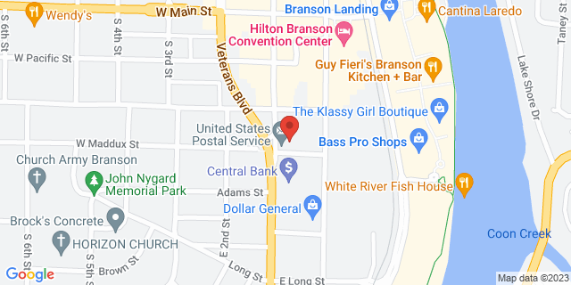 320 S Commercial St, Branson, Missouri, MO, 65616-9998 Map