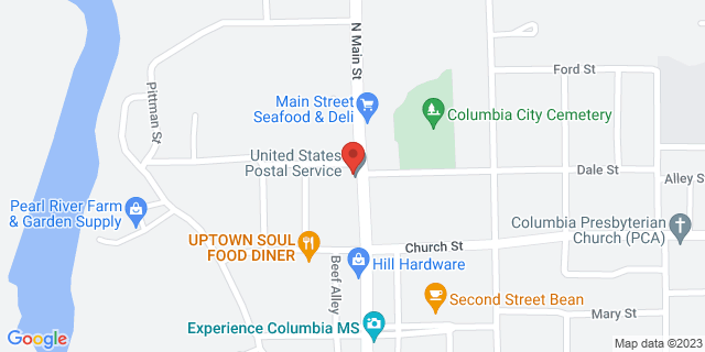 815 Main St, Columbia, Mississippi, MS, 39429-9998 Map