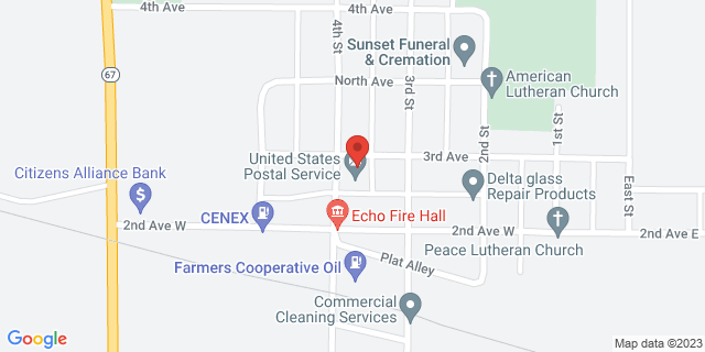 281 4Th St, Echo, Minnesota, MN, 56237-2501 Map