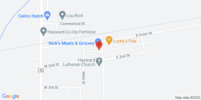 100 Main St, Hayward, Minnesota, MN, 56043-4400 Map