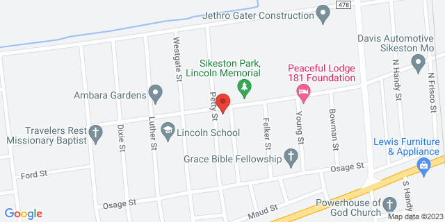 120 E North St, Sikeston, Missouri, MO, 63801-9998 Map