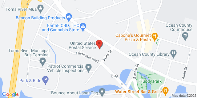 130 W Water St, Toms River, New Jersey, NJ, 08753-9998 Map