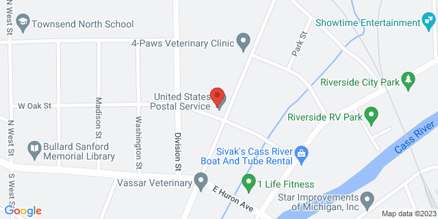 203 N Main St, Vassar, Michigan, MI, 48768-1339 Map