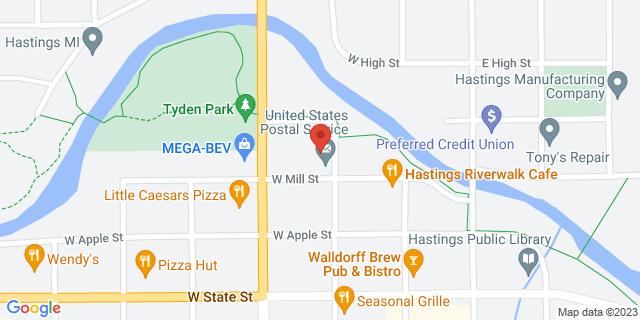 209 W Mill St, Hastings, Michigan, MI, 49058-9998 Map