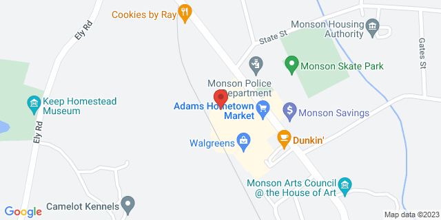 109 Main St, Monson, Massachusetts, MA, 01057-9800 Map