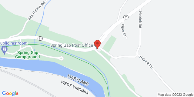 13400 Oldtown Rd, Spring Gap, Maryland, MD, 21560-9998 Map