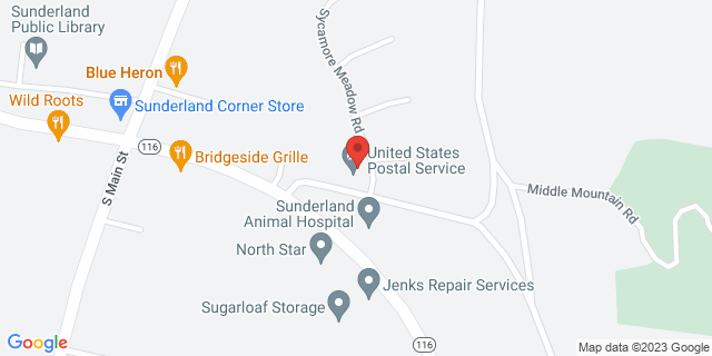 12 Garage Rd, Sunderland, Massachusetts, MA, 01375-9998 Map