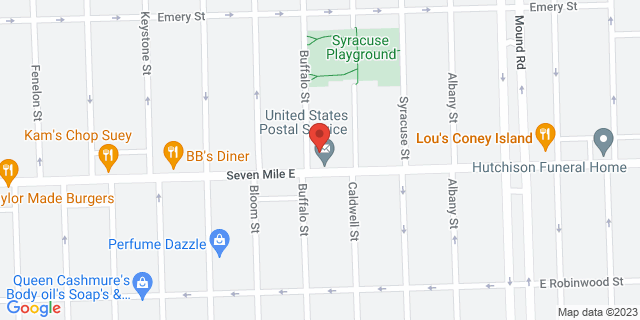 5511 E 7 Mile Rd, Detroit, Michigan, MI, 48234-9998 Map