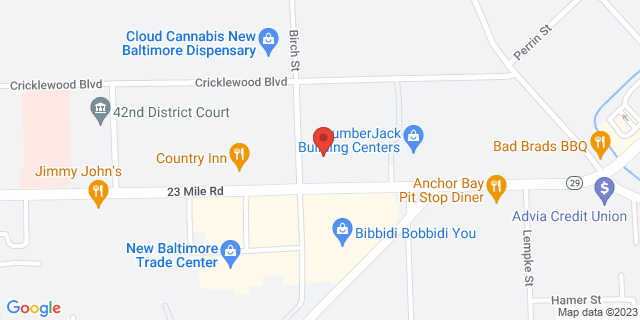 35339 23 Mile Rd, New Baltimore, Michigan, MI, 48047-9998 Map