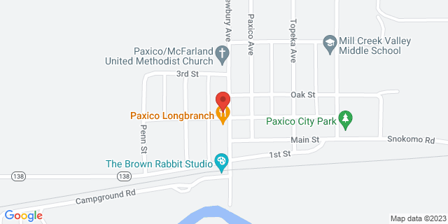 201 Newbury Ave, Paxico, Kansas, KS, 66526-9998 Map