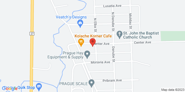 313 W Center Ave, Prague, Nebraska, NE, 68050-6300 Map