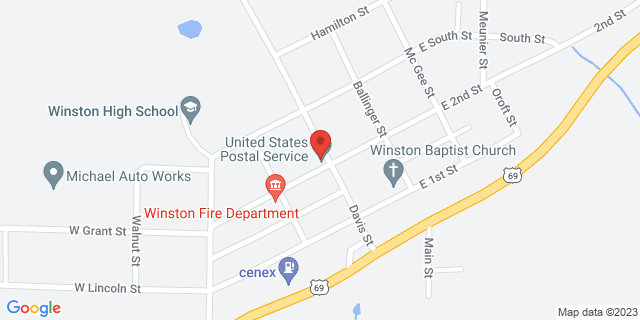 101 W 2Nd St, Winston, Missouri, MO, 64689-9998 Map