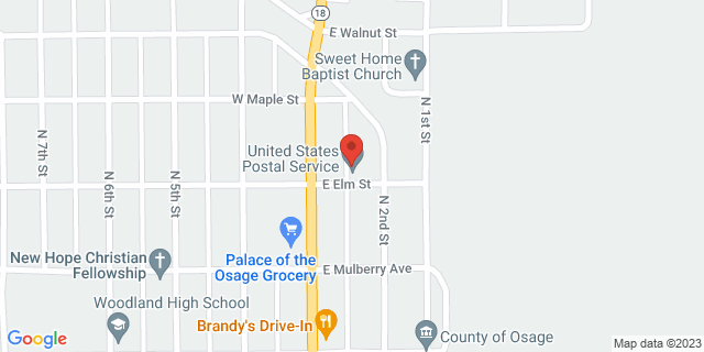 151 E Elm St, Fairfax, Oklahoma, OK, 74637-9998 Map