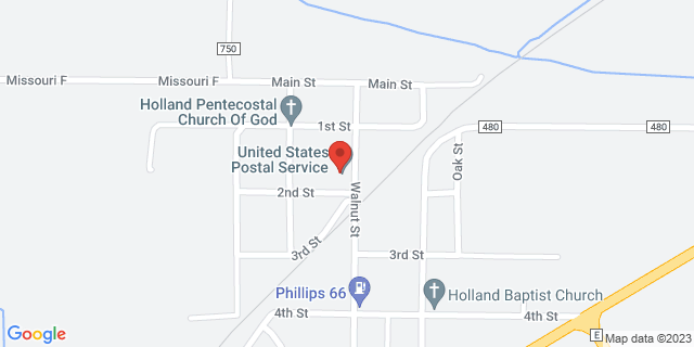 208 Walnut St, Holland, Missouri, MO, 63853-9998 Map