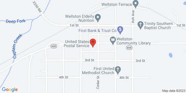 401 2Nd St, Wellston, Oklahoma, OK, 74881-9998 Map