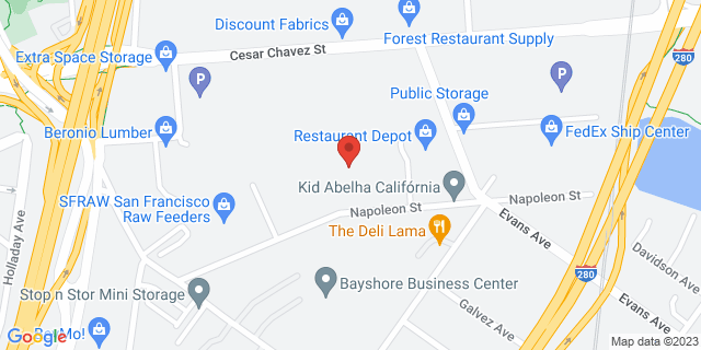 180 Napoleon St, San Francisco, California, CA, 94124-9711 Map