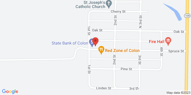 108 N Spruce St, Colon, Nebraska, NE, 68018-9700 Map