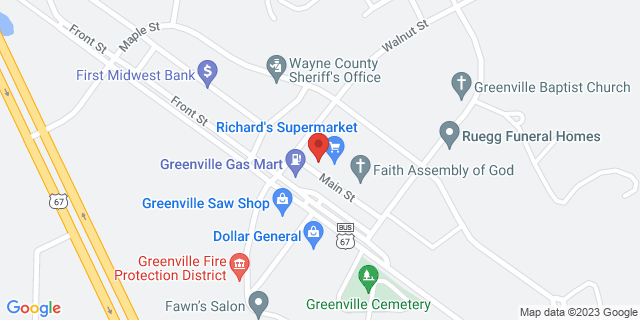 111 Main St, Greenville, Missouri, MO, 63944-9998 Map