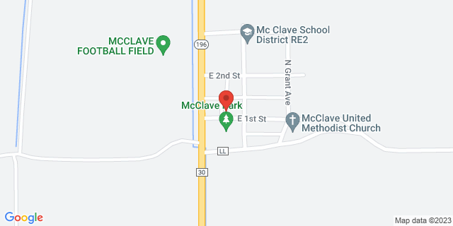 111 E 1St St, Mc Clave, Colorado, CO, 81057-9900 Map