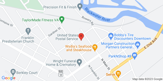 519 N Main St, Franklin, Virginia, VA, 23851-9998 Map