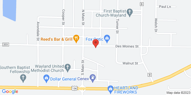 113 E Des Moines St, Wayland, Missouri, MO, 63472-9998 Map