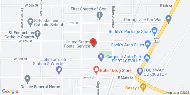 305 King Ave, Portageville, Missouri, MO, 63873-9998 Map