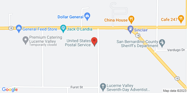 10418 Highland Ave, Lucerne Valley, California, CA, 92356-9998 Map