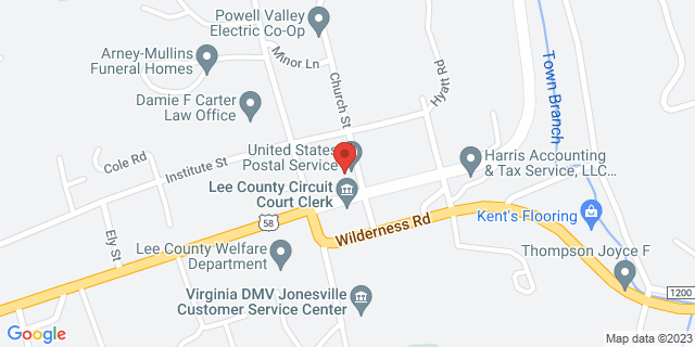 169 Church St, Jonesville, Virginia, VA, 24263-9998 Map