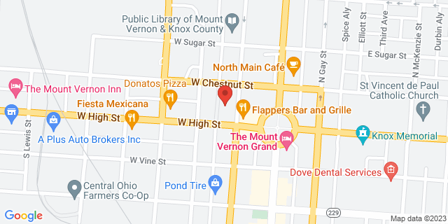 101 W High St, Mount Vernon, Ohio, OH, 43050-2468 Map