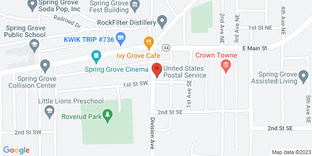 125 S Division Ave, Spring Grove, Minnesota, MN, 55974-1118 Map