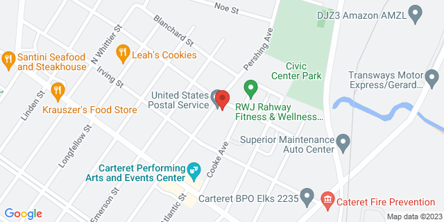 212 Pershing Ave, Carteret, New Jersey, NJ, 07008-9998 Map