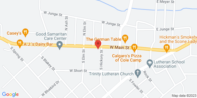 201 W Main St, Cole Camp, Missouri, MO, 65325-9998 Map