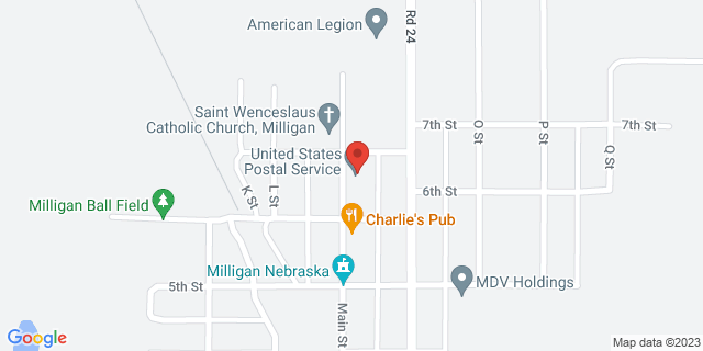 616 Main St, Milligan, Nebraska, NE, 68406-9700 Map