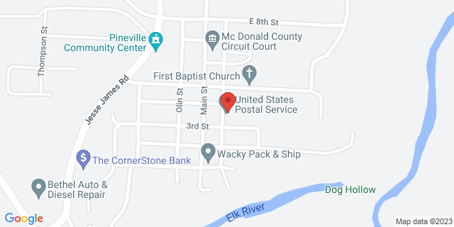 304 Harmon St, Pineville, Missouri, MO, 64856-9998 Map