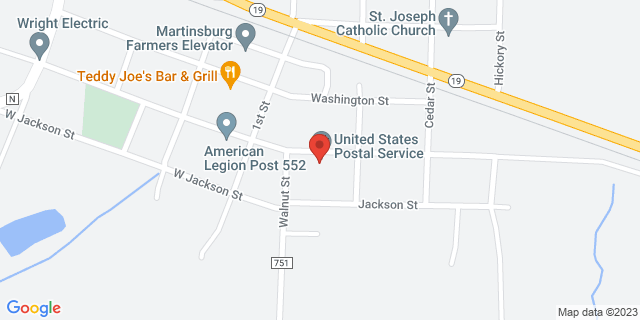 208 E Jefferson St, Martinsburg, Missouri, MO, 65264-9998 Map