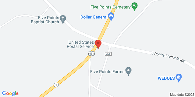 27038 Us Highway 431, Five Points, Alabama, AL, 36855-9998 Map